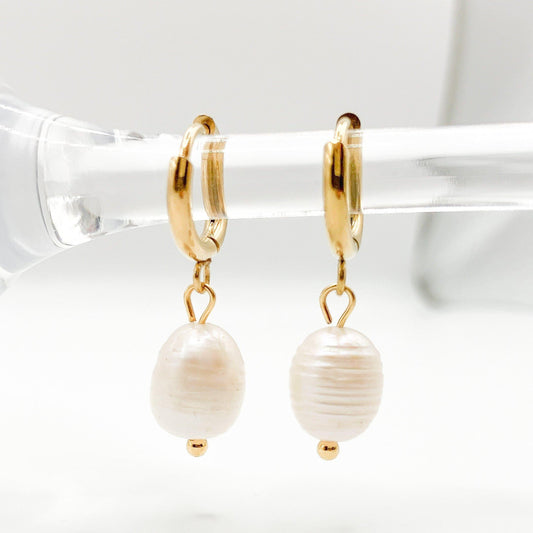 CLARA - Boucles dâoreilles perle dâeau douce Bynovann
