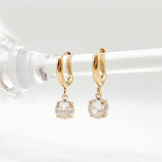BRILLA - Boucles dâoreilles pendentif strass Bynovann