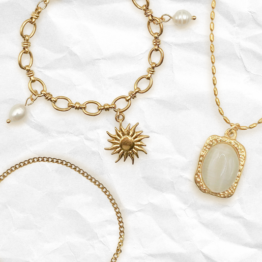 TRIO SOL - Ensemble de 3 BIJOUX (2 bracelets + 1 collier)