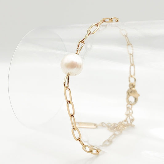 PERLO - Bracelet simple avec une PERLE dâeau douce