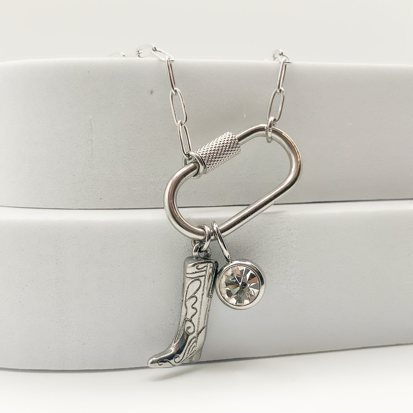 CALIDA - Collier Ă  BRELOQUES botte de cowboy & rhinestone