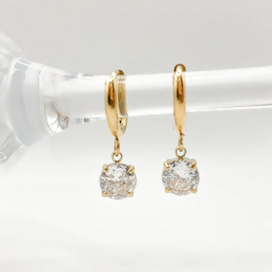 BRILLA - Boucles dâoreilles pendentif strass Bynovann