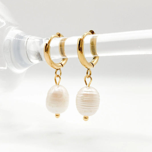 CLARA - Boucles dâoreilles perle dâeau douce Bynovann