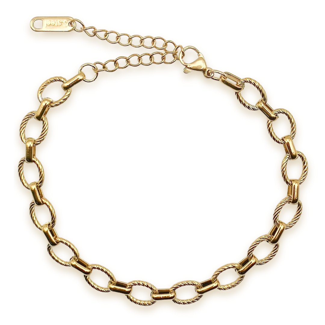 AUDAZ - Bracelet à larges maillons arrondis (UNISEXE) BYNOVANN