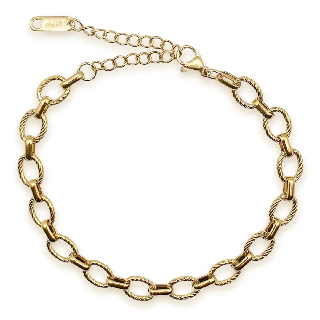 AUDAZ - Bracelet à larges maillons arrondis (UNISEXE) BYNOVANN