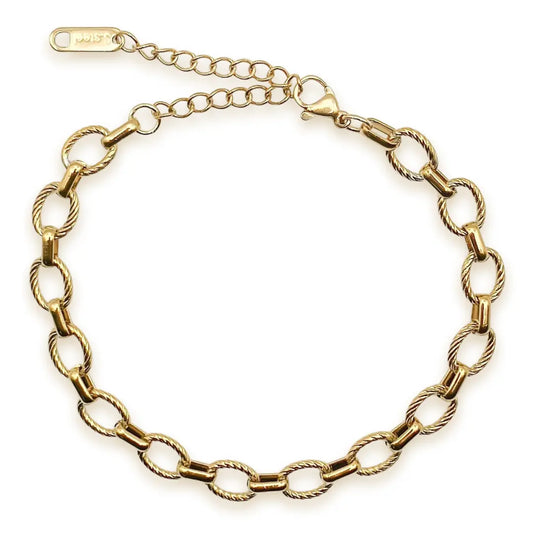 AUDAZ - Bracelet à larges maillons arrondis (UNISEXE) BYNOVANN