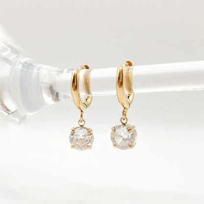 BRILLA - Boucles d’oreilles pendentif strass Bynovann