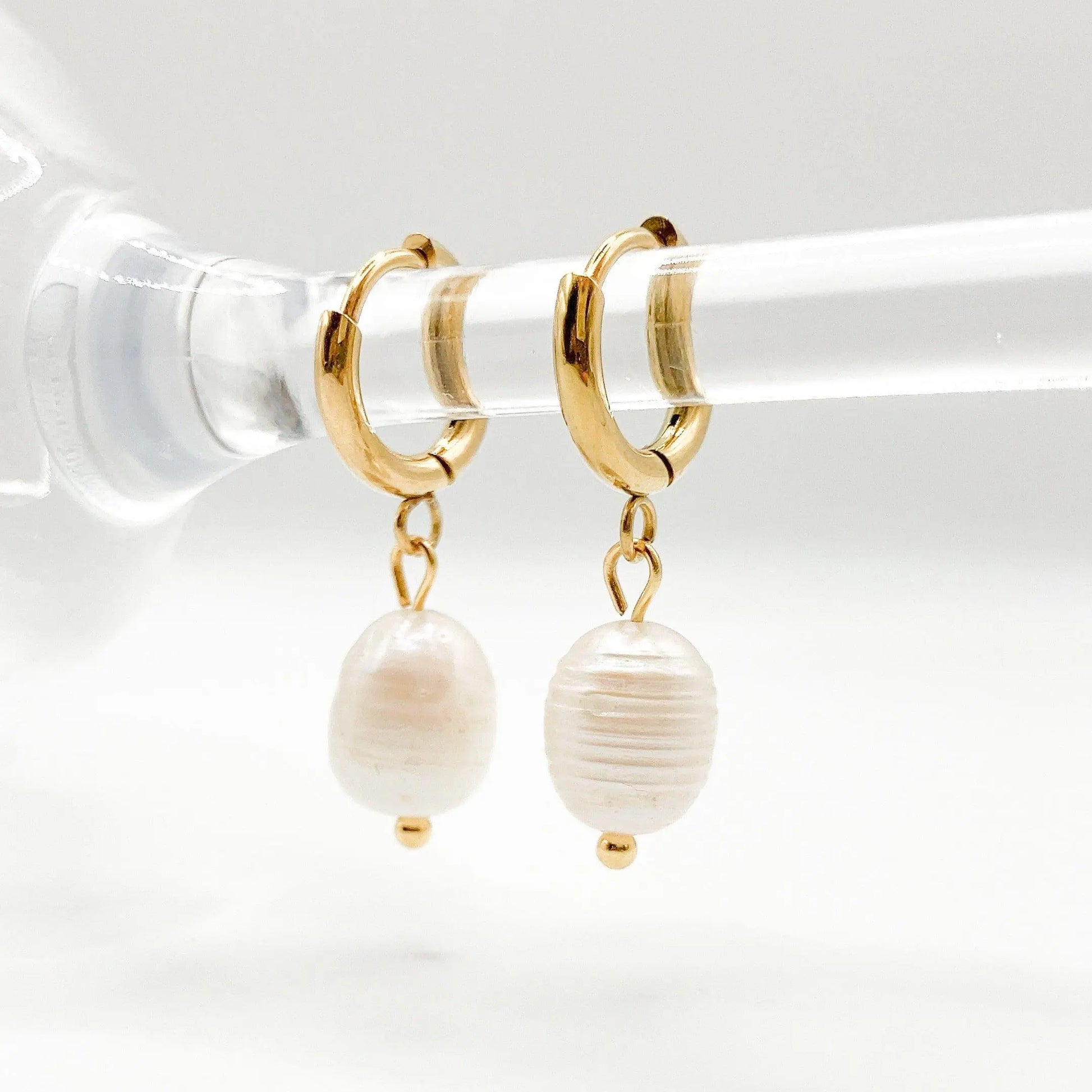 CLARA - Boucles d’oreilles perle d’eau douce Bynovann