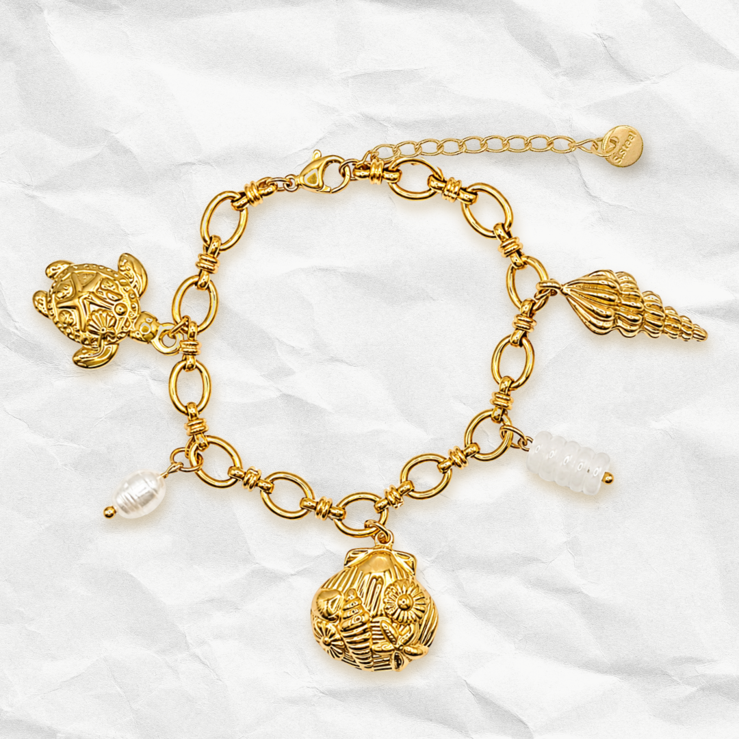 COSTERA - Bracelet à BRELOQUES avec éléments de l'océan BYNOVANN