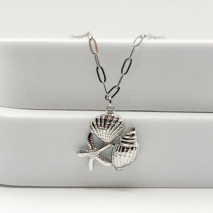 TROPICO - Collier avec pendentif coquillages & étoile de mer BYNOVANN