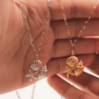 TROPICO - Collier avec pendentif coquillages & étoile de mer BYNOVANN