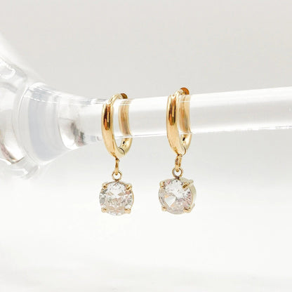 BRILLA - Boucles d’oreilles pendentif strass - BYNOVANN