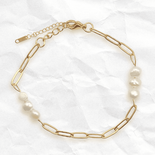 PERLORA - Bracelet à perles, chaîne doré - BYNOVANN