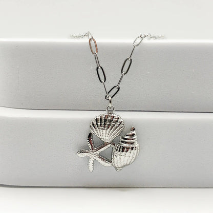 TROPICO - Collier avec pendentif coquillages & étoile de mer - BYNOVANN